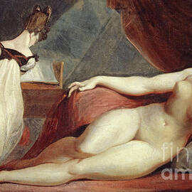 Reclining Nude and Woman at the Piano by Henry Fuseli