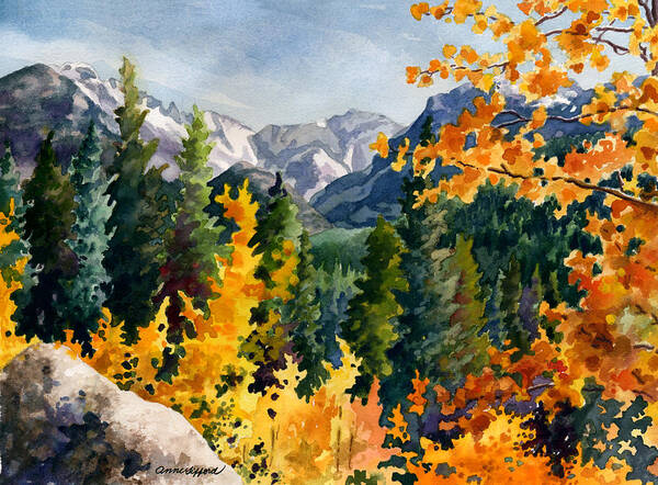 Vibrant Autumn Mountain Landscape Wall Art