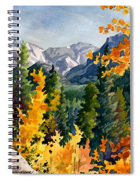 Vibrant Autumn Mountain Landscape Spiral Notebook