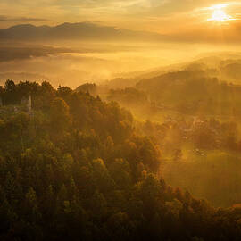 Ruins Of Pusti Grad Castle by Ales Krivec