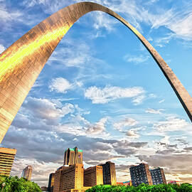 Saint Louis Skyline Morning Under the Arch by Gregory Ballos