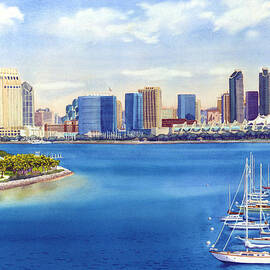 San Diego Skyline with Meridien by Mary Helmreich