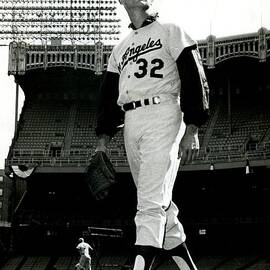 Sandy Koufax Vintage Baseball Poster by Gianfranco Weiss
