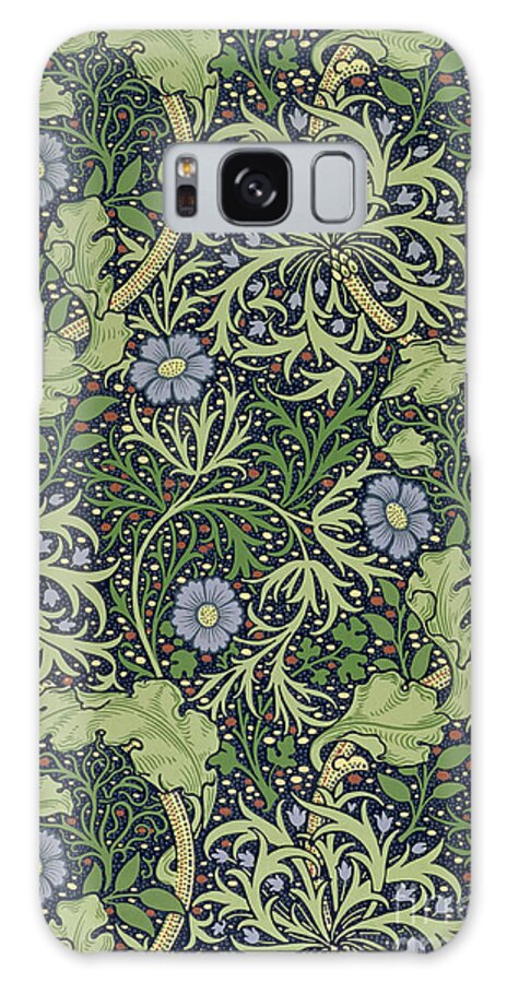 William Morris Seaweed Design Galaxy Case