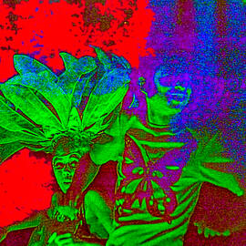 Singers and dancers of Cuban salsa. Nostalgia Cuba Havana Carnival 1970