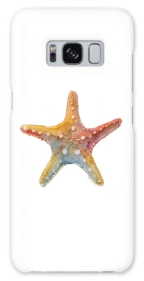 Colorful Starfish Watercolor Galaxy Case