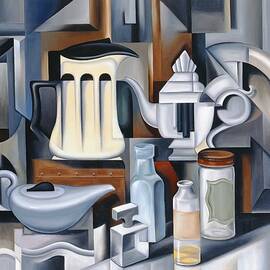 Still Life with Teapots by Catherine Abel