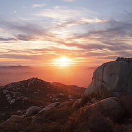 Sunset Through Clouds on Mount Woodson by William Dunigan