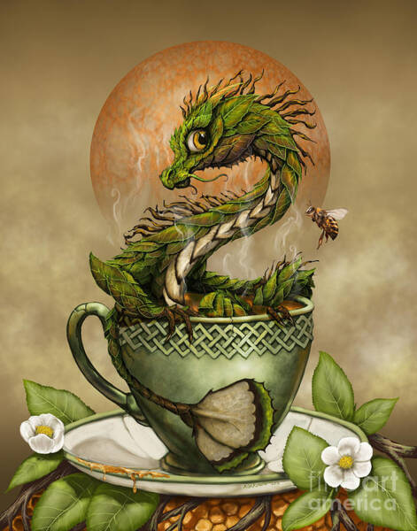 Mystical Dragon in Tea Cup Wall Art