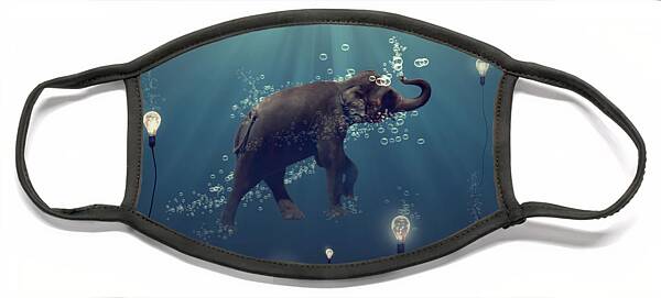 Submerged Elephant Dreams Face Mask