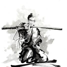Seven Virtues of Bushido Painting, Seven Virtues Poster, Bushido Painting, Bushido Wall Decor by Mariusz Szmerdt