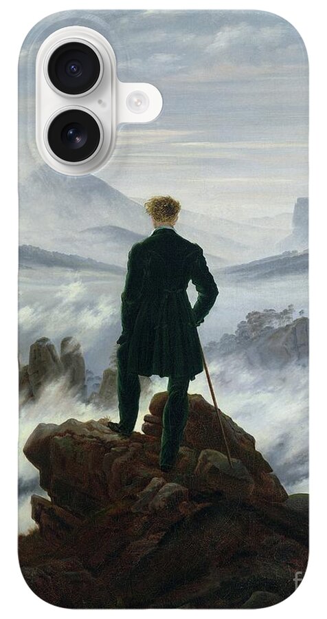Wanderer Over the Foggy Mountains iPhone Case
