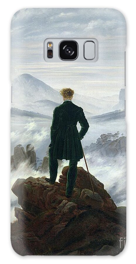 Wanderer Over the Foggy Mountains Galaxy Case