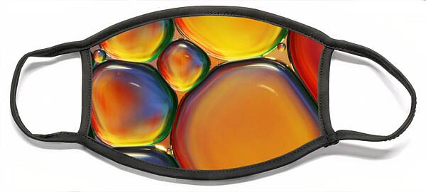 Colorful Oil and Water Bubbles Face Mask