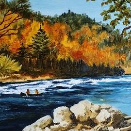 SOLD Two Men Paddling