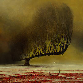 Untitled - Nightmare Tree by Zdzislaw Beksinski