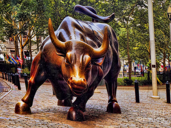 Charging Bull in New York City Wall Art