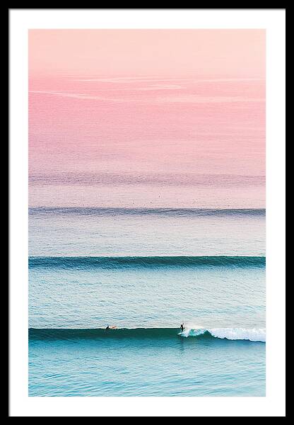 Surfer at Sunset in Morocco Framed Print
