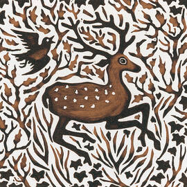 Woodland Deer by Nat Morley