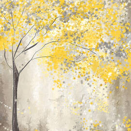 Yellow And Gray Tree by Lourry Legarde