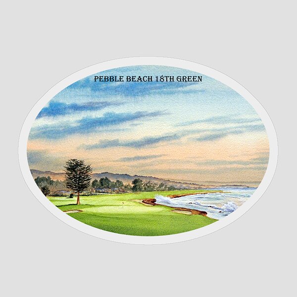 Pebble Beach Golf Course 18th Hole Sticker