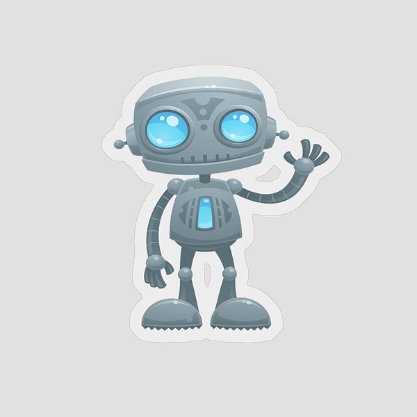 Robot and Dragonfly Interaction Sticker